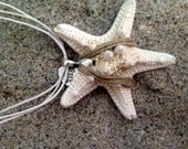 Starfish Necklace with White Hemp Cord