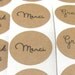 Thank You / Merci / Gracias - Brown Kraft Stickers - Set of 108