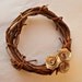 Rustic Wedding Wreath (Mini) Paper Flower Rose and Wooden Branch Wedding Wreath
