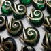 Zelda Necklace Kokiri's Forest Emerald, Genya Cord, Flatback