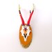 NEON ORANGE & hot PINK geometric painted antique deer skull and antlers with black and yellow