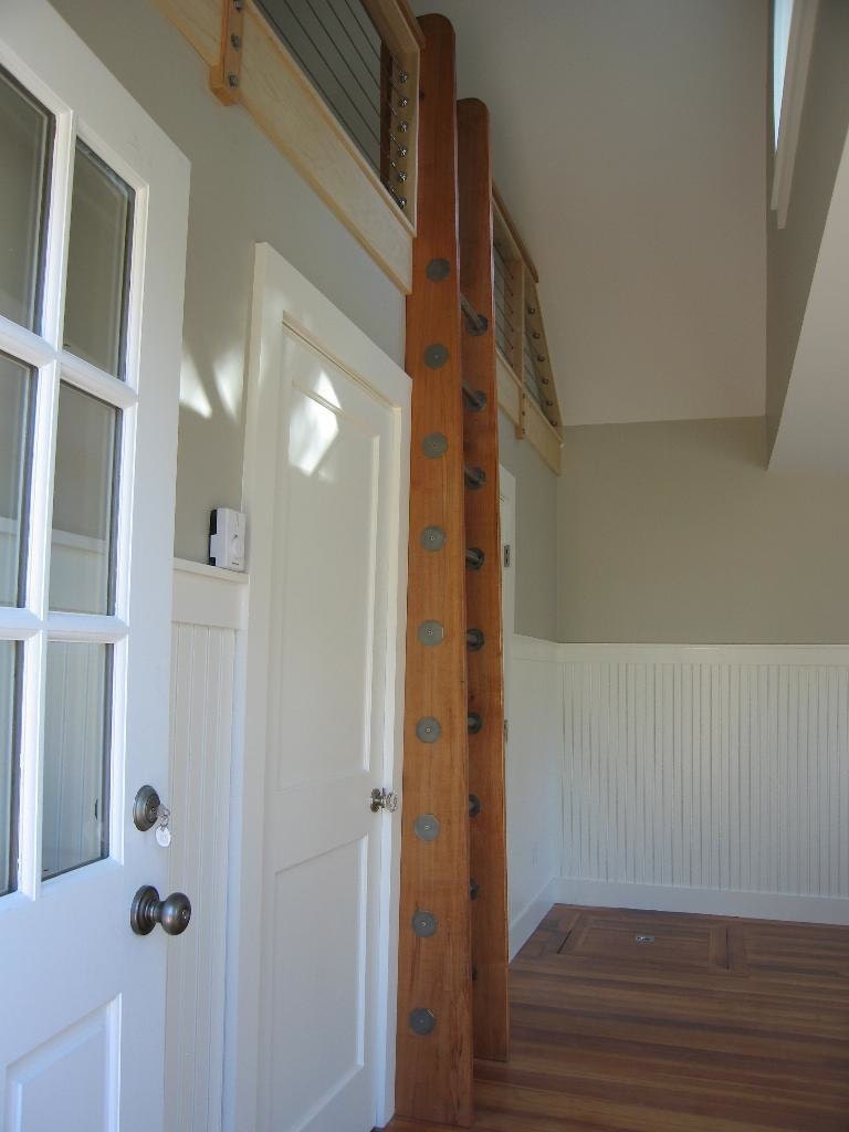 Ship's Ladder for Loft/Library/Attic - Custom Built - Natural Wood & Stainless