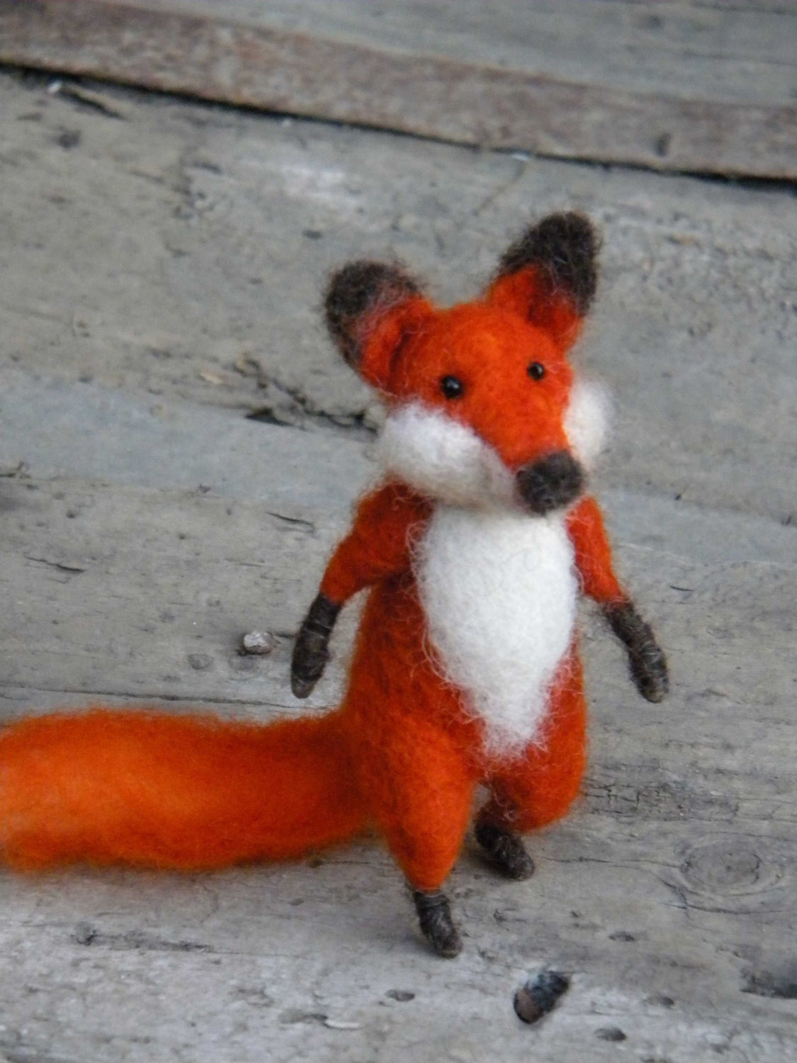 Red Foxy - Needle felted animal, red fox animal, figure of collection