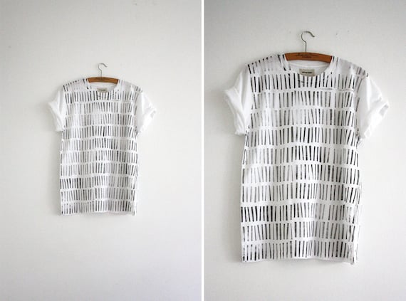 Shirt  // white / grey // Stripes