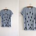 Shirt - light blue- grey - navajo