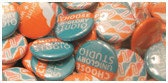 25 1 inch Full color Custom Buttons w/ pin. We can make ANY size quantity in 3 different sizes.