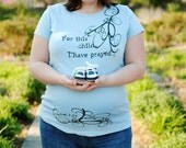 Christian "Prayed for" Maternity Shirt (Blue)