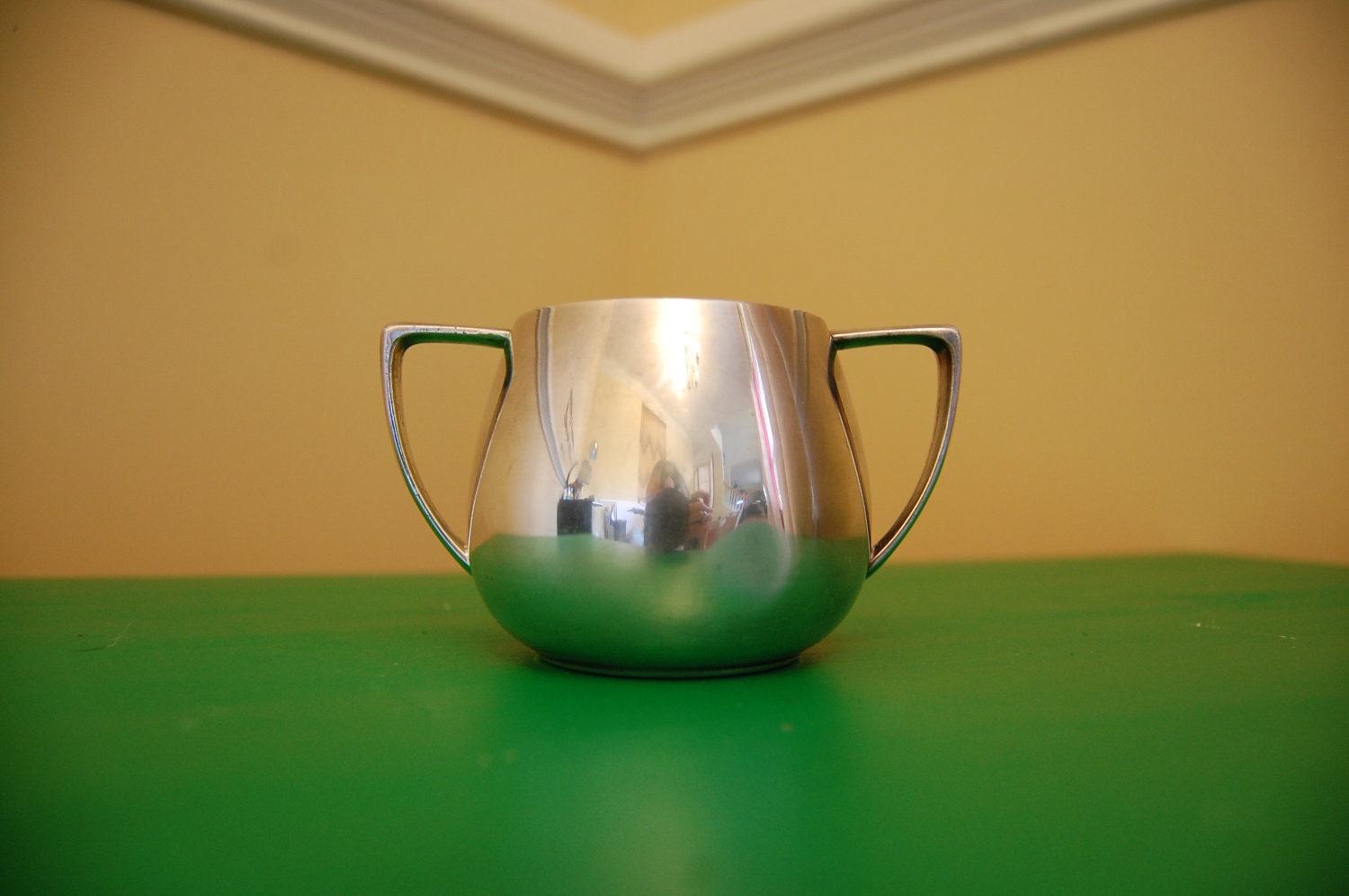 Mid-Century Modern Silver Plated Empire Crafts Sugar Bowl Dish