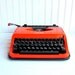 Vintage Typewriter Red Underwood 130 Manual Typewriter