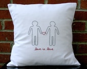 Accent Pillow Cover - Love is Love - Man & Man Couple Decorative Pillow