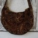Bohemian Gypsy Bag Purse Burgundy Merlot Paisley Chenille Hobo Slouchy Crossbody