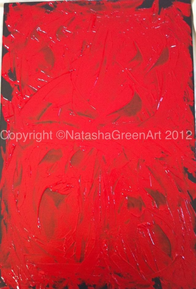 Original Acrylic painting on canvas Title Anger 2 by NatashaGreenArt.