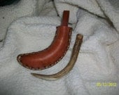 OOAK Handmade Stealth Palm Knife w Sheath - Primitive Antler Bone Knife - Native American