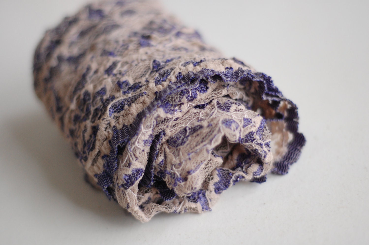 Dark Purple and Taupe Stretch Lace  Wrap- Newborn Photography Props - Lace Baby Wrap
