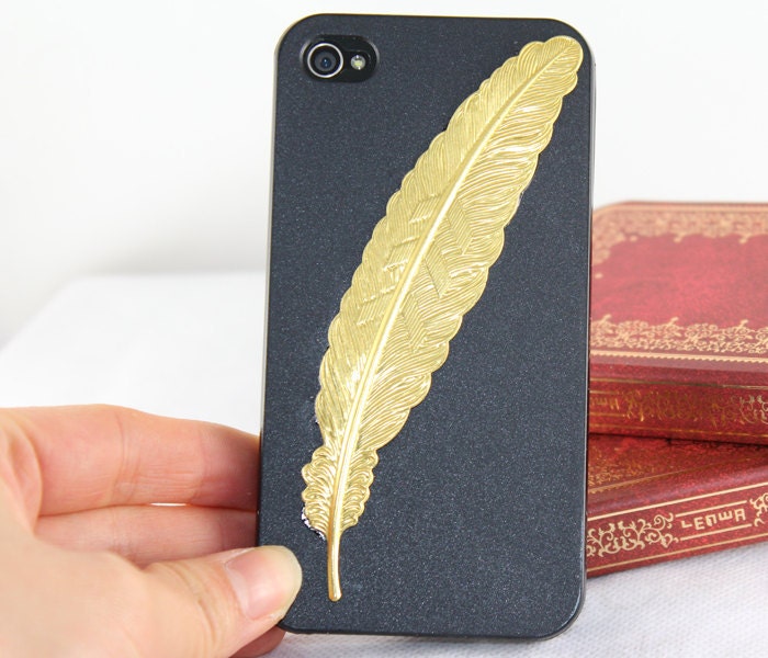 Golden Feather --Big Size Hard Case Cover ----for Apple iPhone 4 Case, iPhone 4s Case, iPhone 4 Hard Case