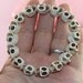 Bracelet- Day of the death, bright White Turquoise skull bracelet