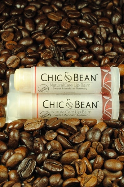CHIC Bean NaturalCare Lip Balm - Sweet Mandarin Nutmeg with Organic Certified Shea Butter / USDA