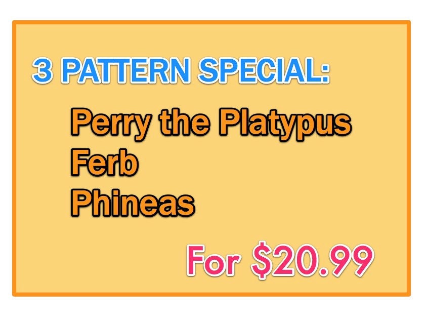 Amigurumi Crochet PATTERN- 3 Pattern Special "PDF file"