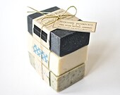 Man Soap Set. Father's Day Gift. 3 bar soap set. Handmade Vegan 100% Natural Cold Process Soap.