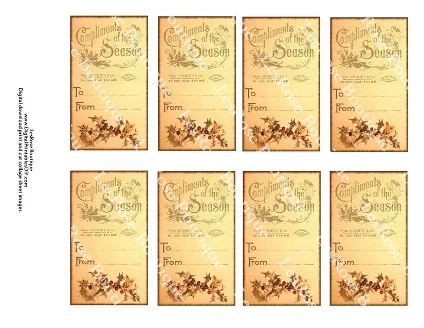 Printable Old Fashioned Christmas Gift Tags | items similar to vintage christmas gift tags old Printable Old Fashioned Christmas Gift Tags | items similar to vintage christmas gift tags old