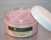 Organic Shimmer Body Cream, Pink Sugar, Whipped 8 oz, Ultra Moisturizing Body Butter