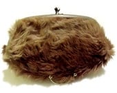 Vintage Fake Fur Clutch Mad Men Style By L. Bonney & Co