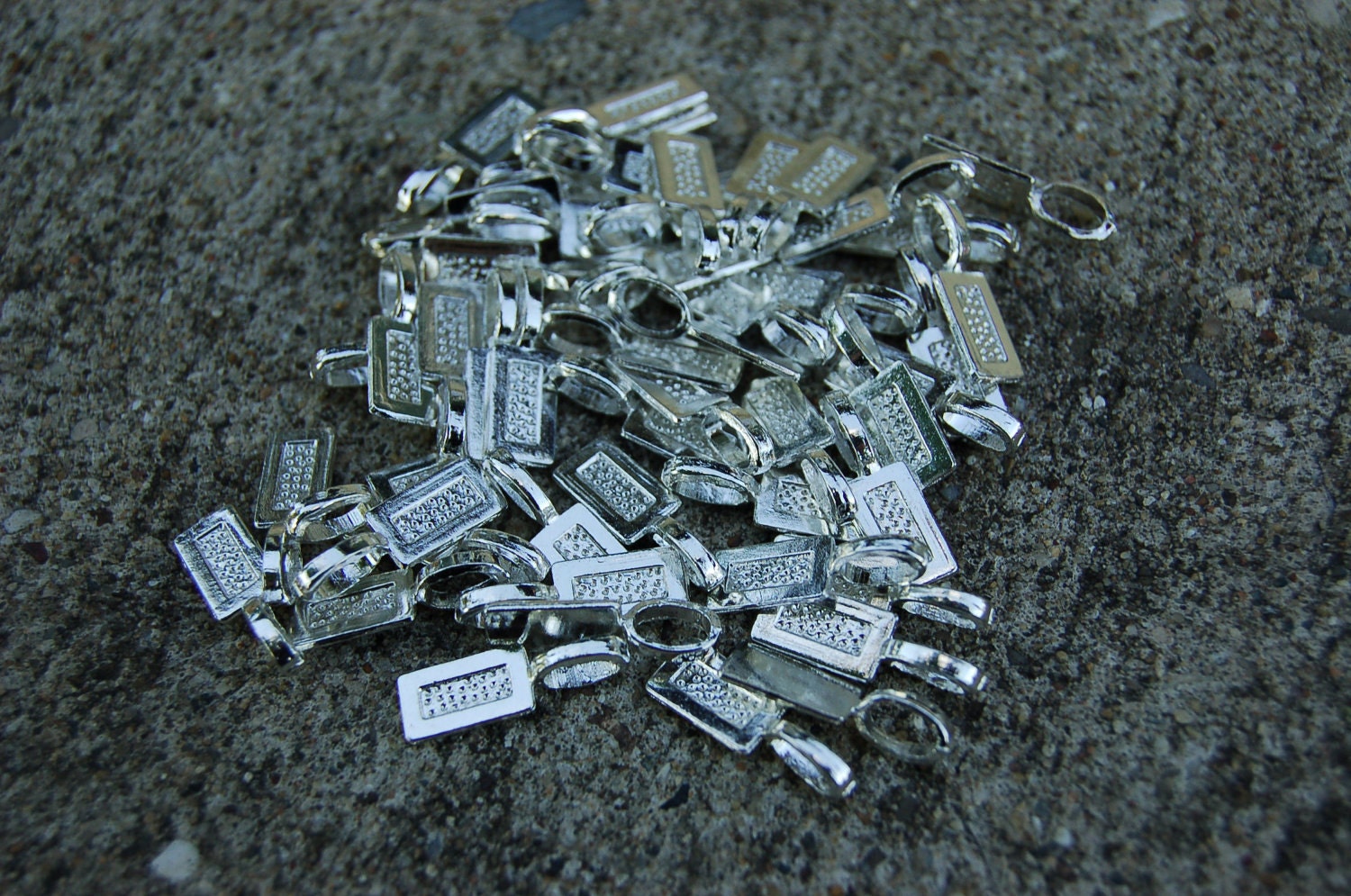 50 Medium size glue on bails - FREE SHIPPING