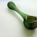 Green and Dark Silver Mandala Glass Pipe