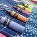 Crayon Wallet, Navy Children at Play Rockets, Quiet Activity Art Toddler Take-Along Toy, READY-TO-SHIP