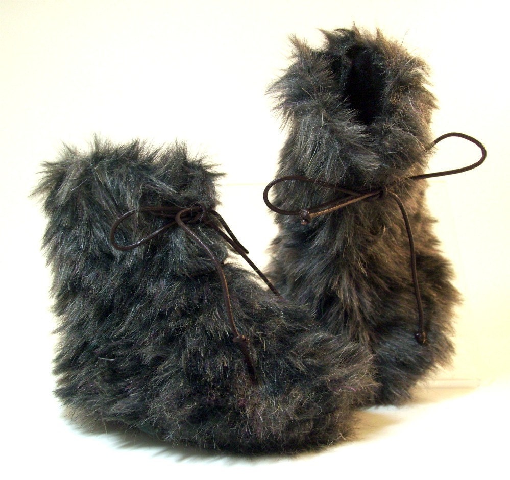 Fur Baby Booties Faux Fur Baby Boots by LittleNitWits on Etsy