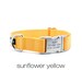 Laser Engraved Personalized Buckle Webbing Dog Collar - Sunflower Yellow