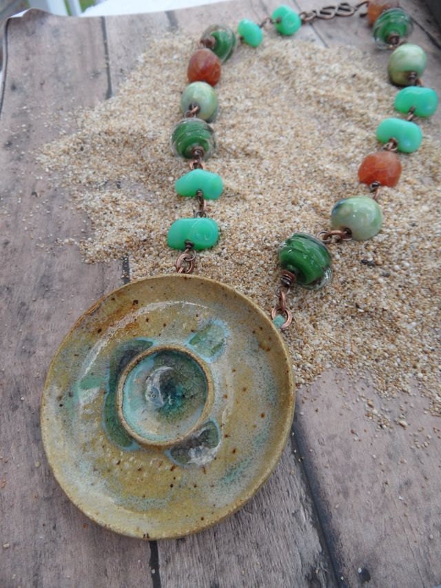Sandy Sea Disc Necklace Set
