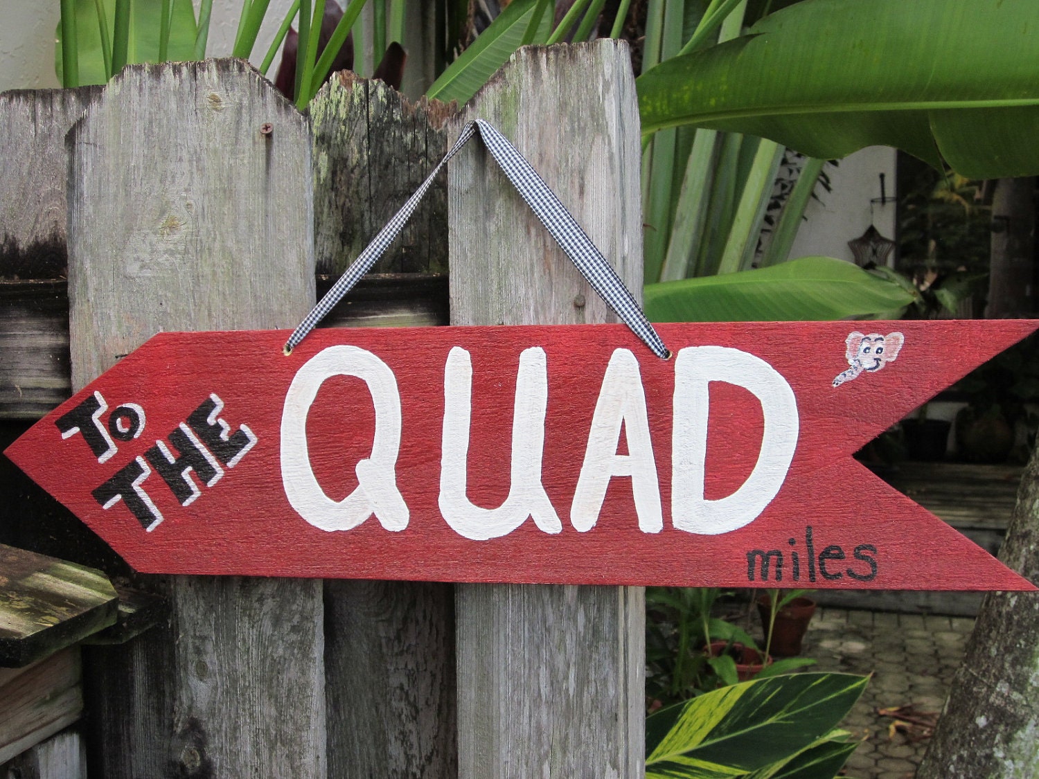 Custom BAMA Sign-Alabama BCS Champs- Roll Tide-To The QUAD-With Your Miles From Your House