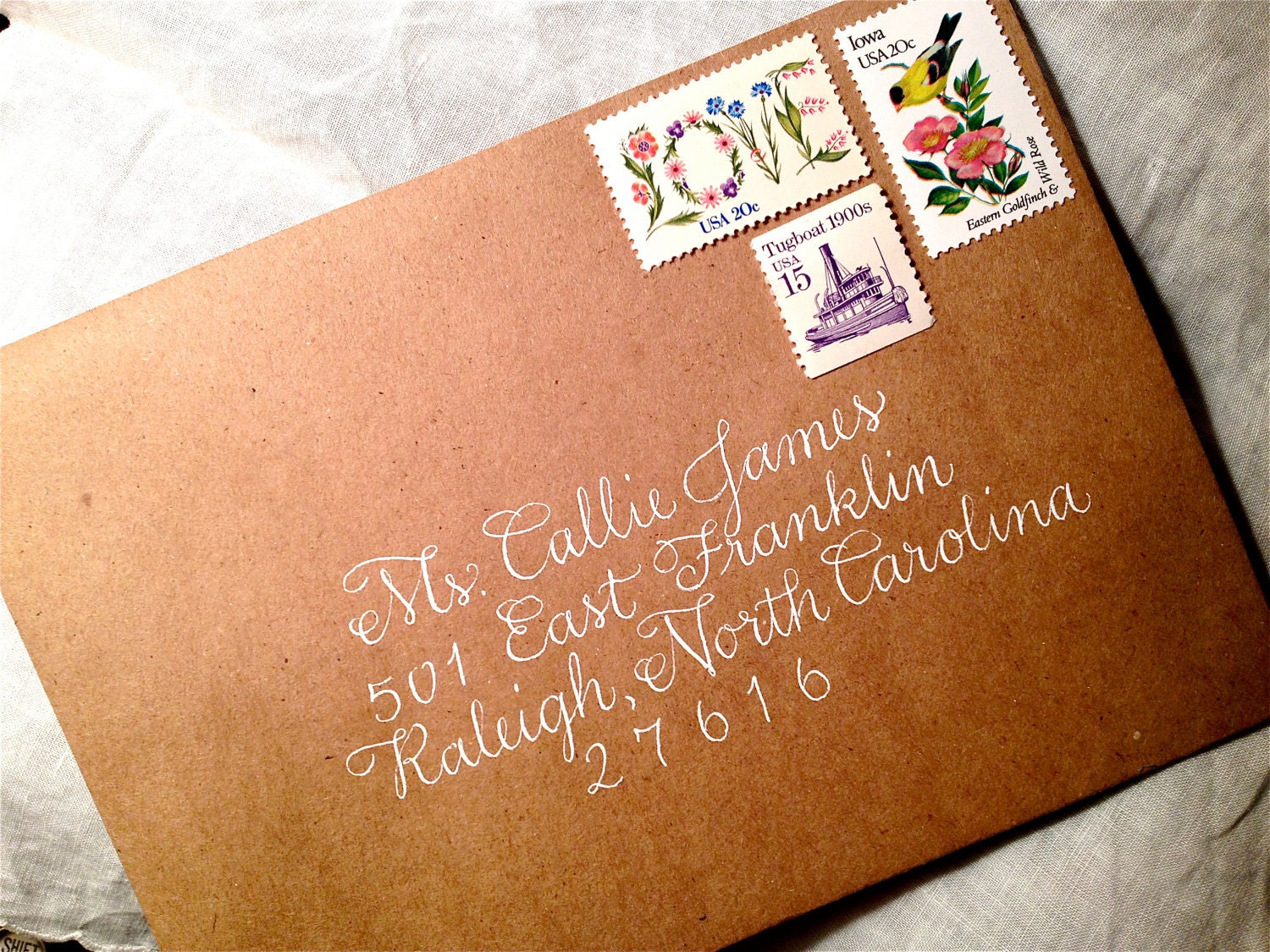 CALLIGRAPHY ENVELOPE ADDRESSING in Bovary Script - Wedding Envelopes