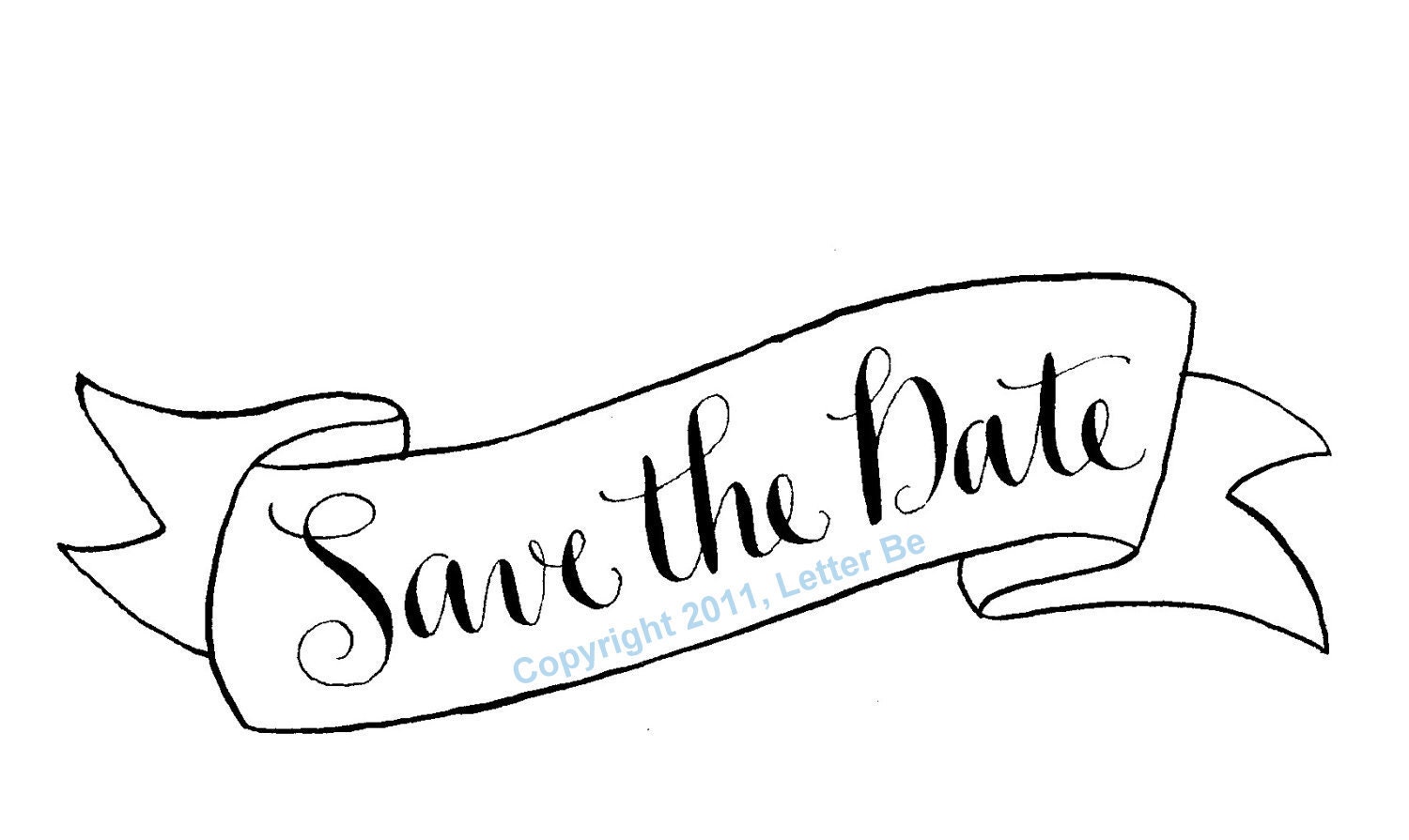 Digital Calligraphy - Wedding Save-the-Date, RSVP
