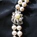 Reserved for Julie. NOW ON SALE 20 00 - Lovely Vintage Glass Pearl Necklace with Rhinestone Clasp