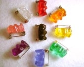 1x Gummy Bear Badge/Pin/Brooch - Your choice of colour