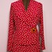 1930's Red Polka Dot Silk Suit