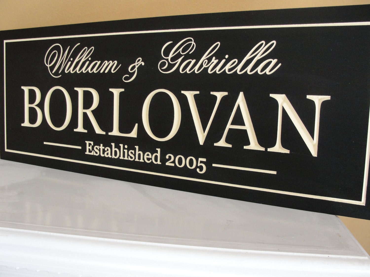 Personalized Family name signs Bridal Shower gift last name signs Custom Wooden signs Engraved Custom wedding gift Established family sign