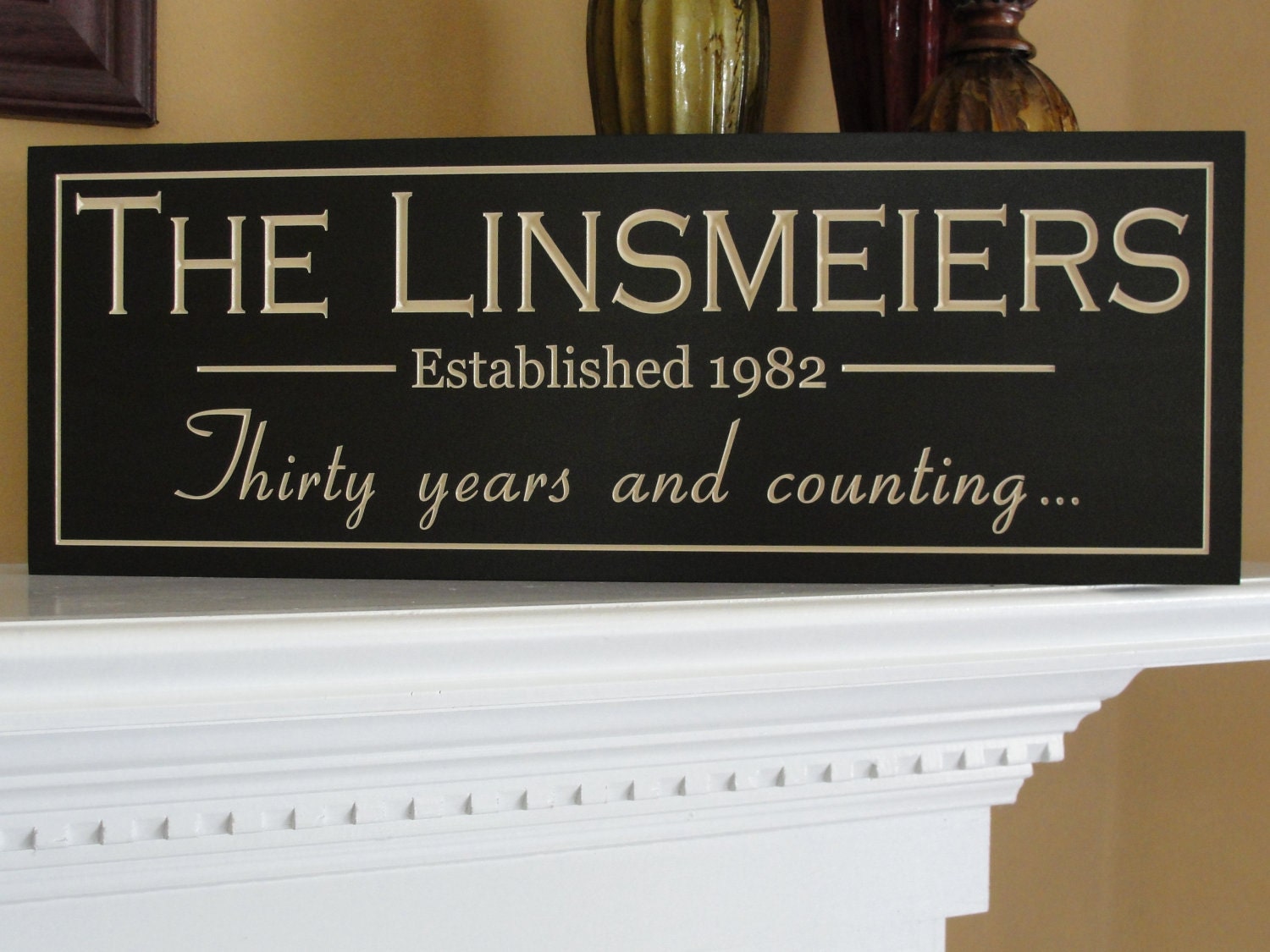 Personalized Family name signs Custom Wooden signs last name sign Engraved Custom wedding gift Established family sign Anniversary Plaque