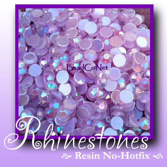 6mm AB Rhinestones Flat Back Acrylic Light Purple color (100 Pieces) - KarPenaEnterprises