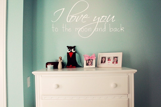 I love you to the moon and back - Vinyl Wall Art