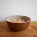 RESERVED  rustic polish sandstone bowl, farmhouse chic in brown glaze