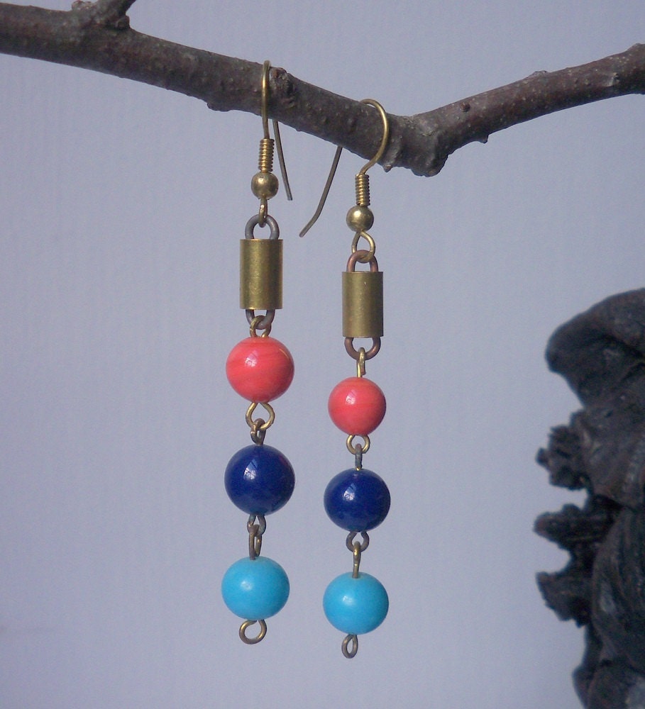 Upcycled Recycled Repurposed Vintage Bead Chain Earrings Elegant And Unsual Earrings Handmade By VintageWrapture