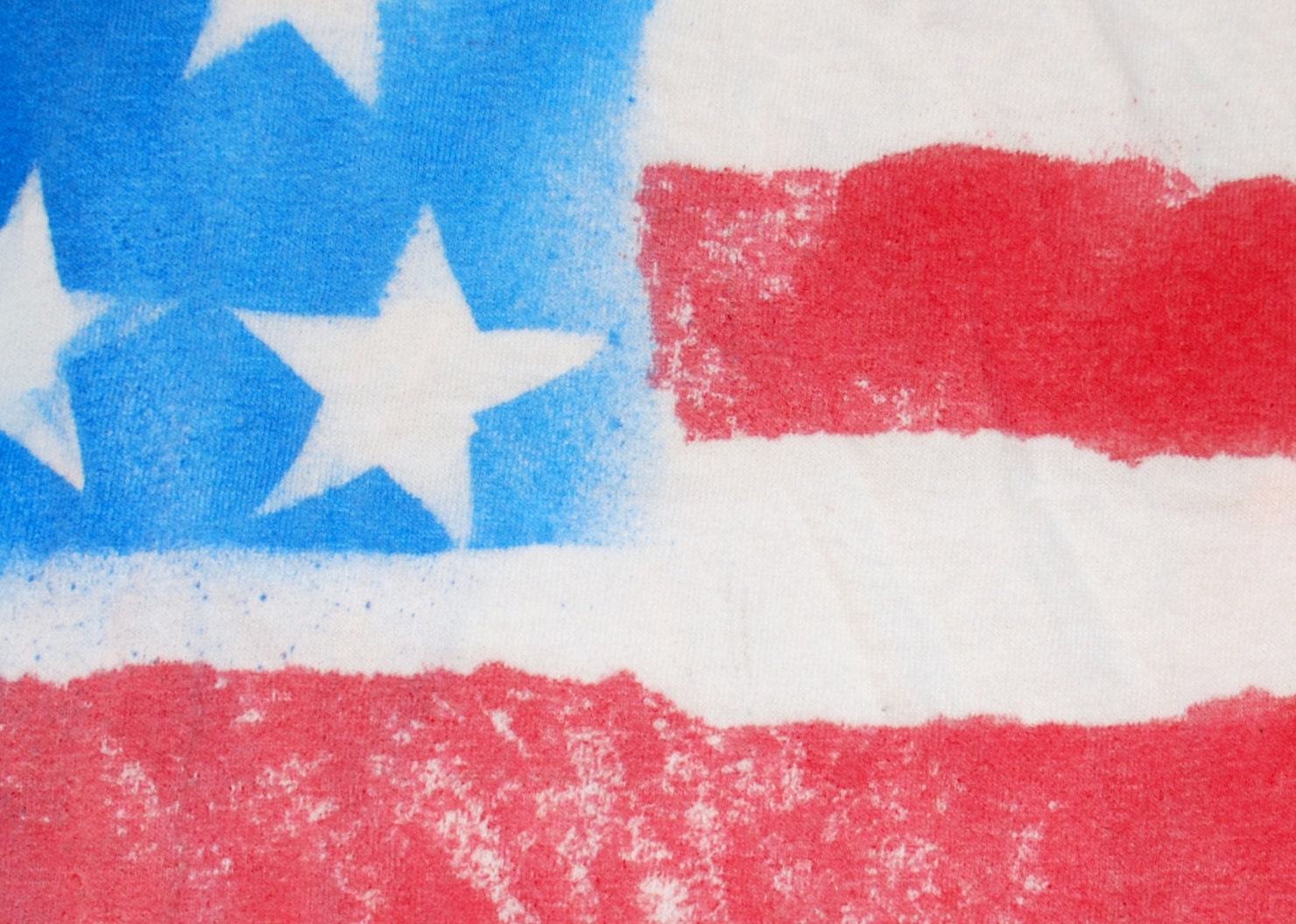 Spray Painted American Flag Tank Top (WITH EXPRESS SHIPPING)