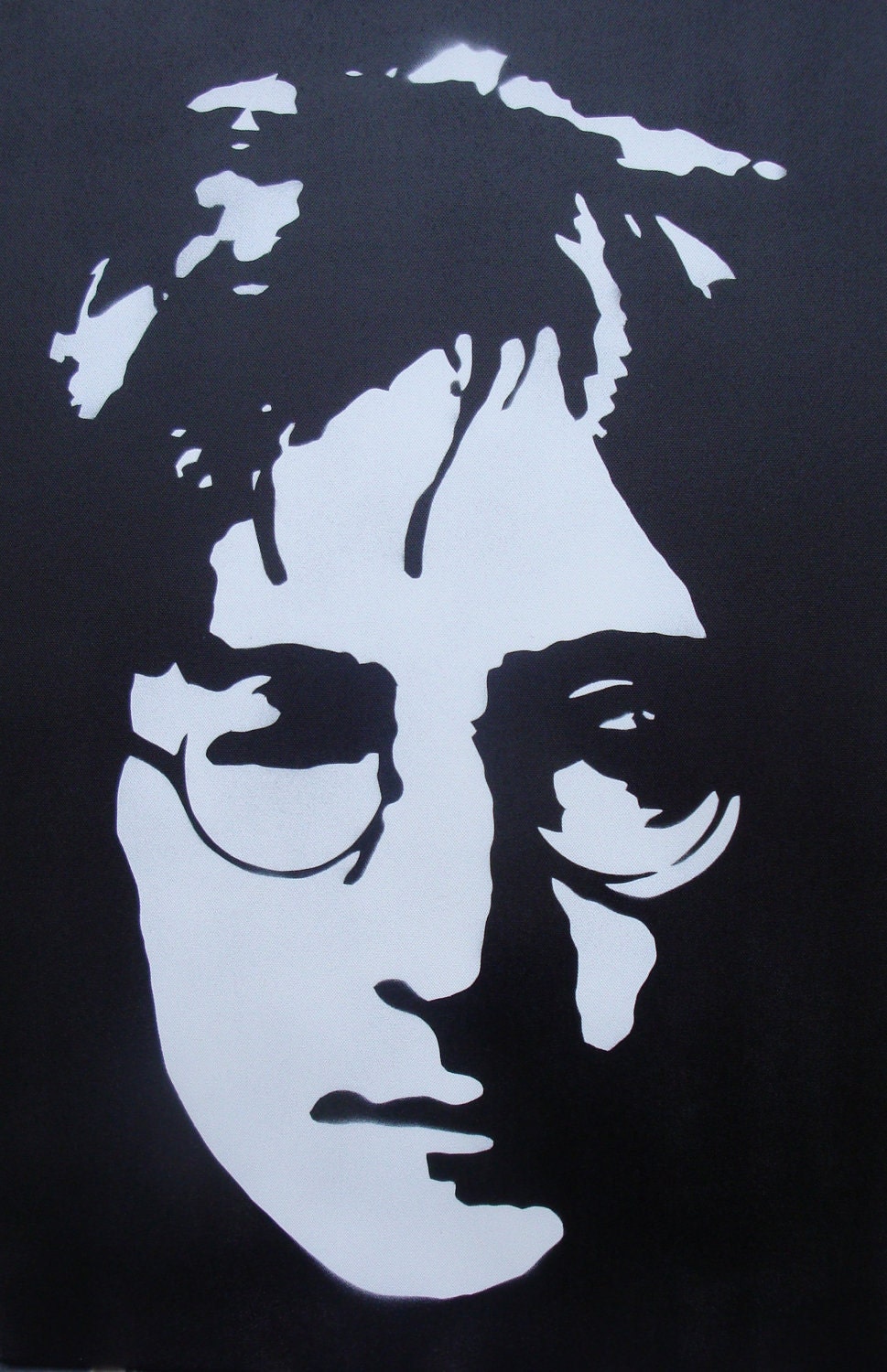 John Lennon Beatles - Stencil Painting on Canvas