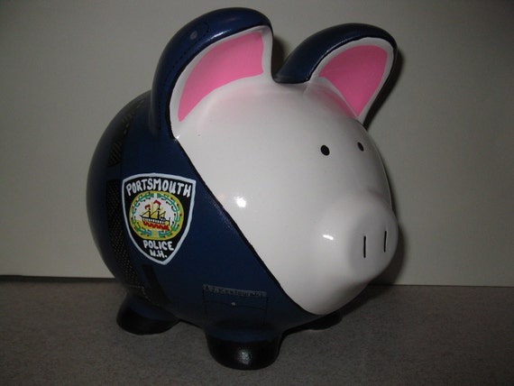 officer doggy piggy plush