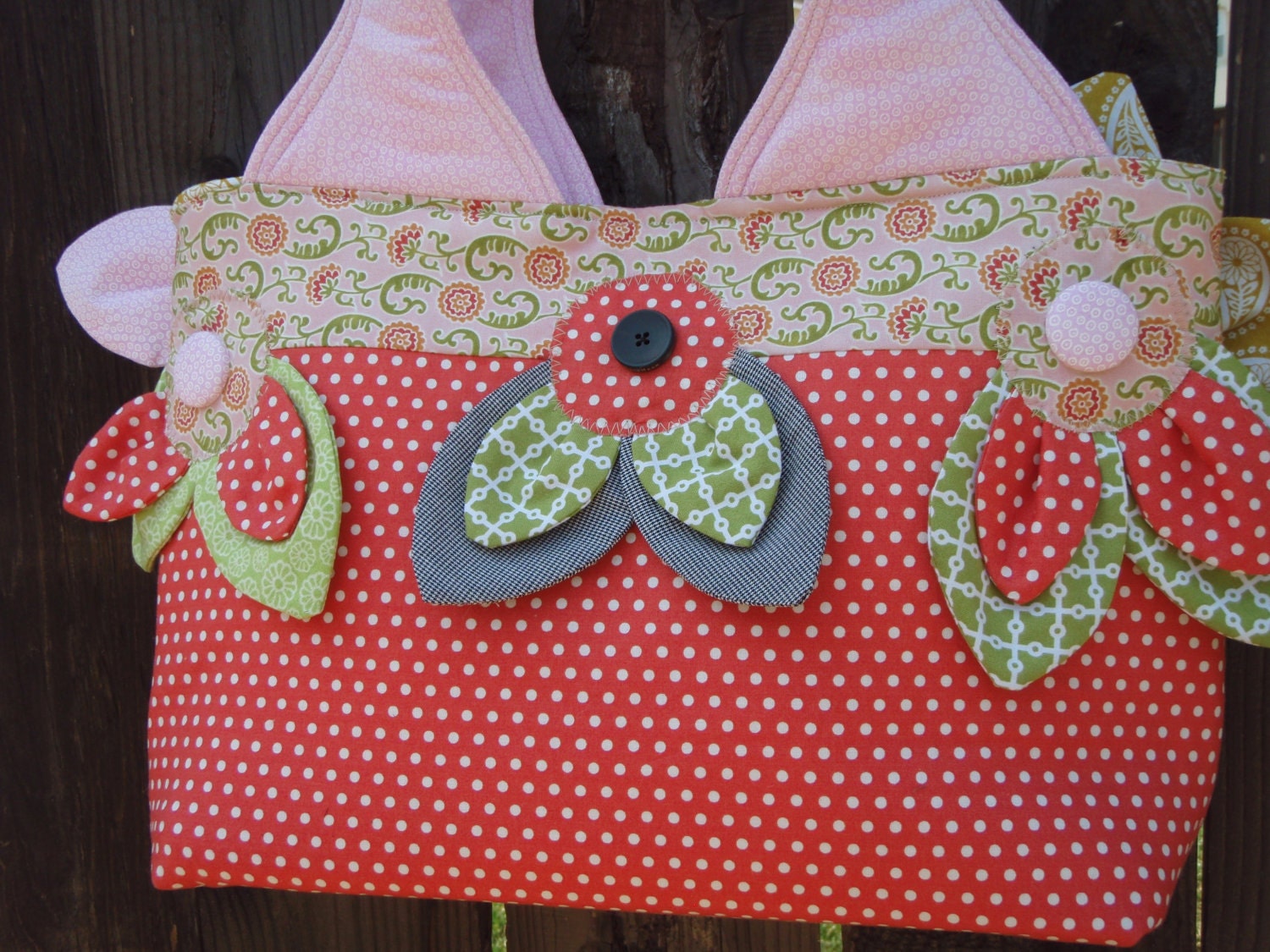 Diaper Bag- featuring 3D petals a perfect baby shower gift MADE TO ORDER