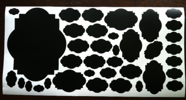 37 LULU Chalkboard Labels Starter Kit & 1 Chalk Marker Pen Eco Friendly for Storage Organization Variety Value Pack