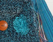 Bag: Blue Tones with Colorful Cloth Strap